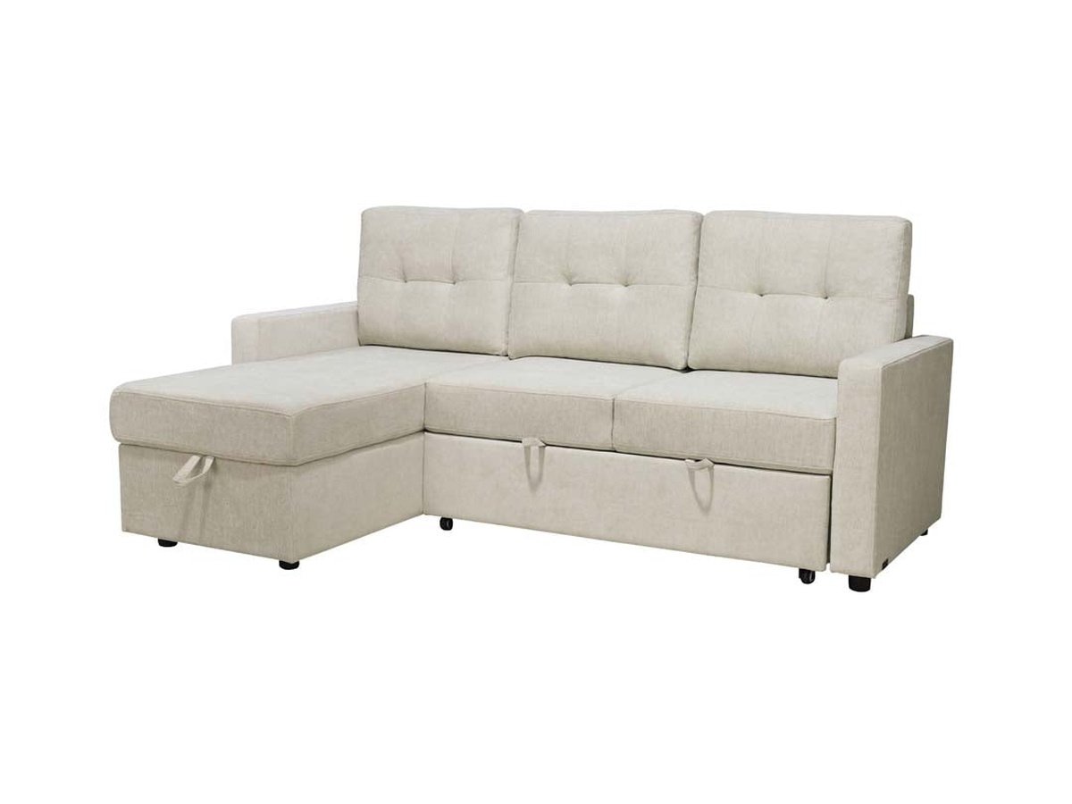 Kylie Storage Sofa Bed Reversible Sectional - Cream