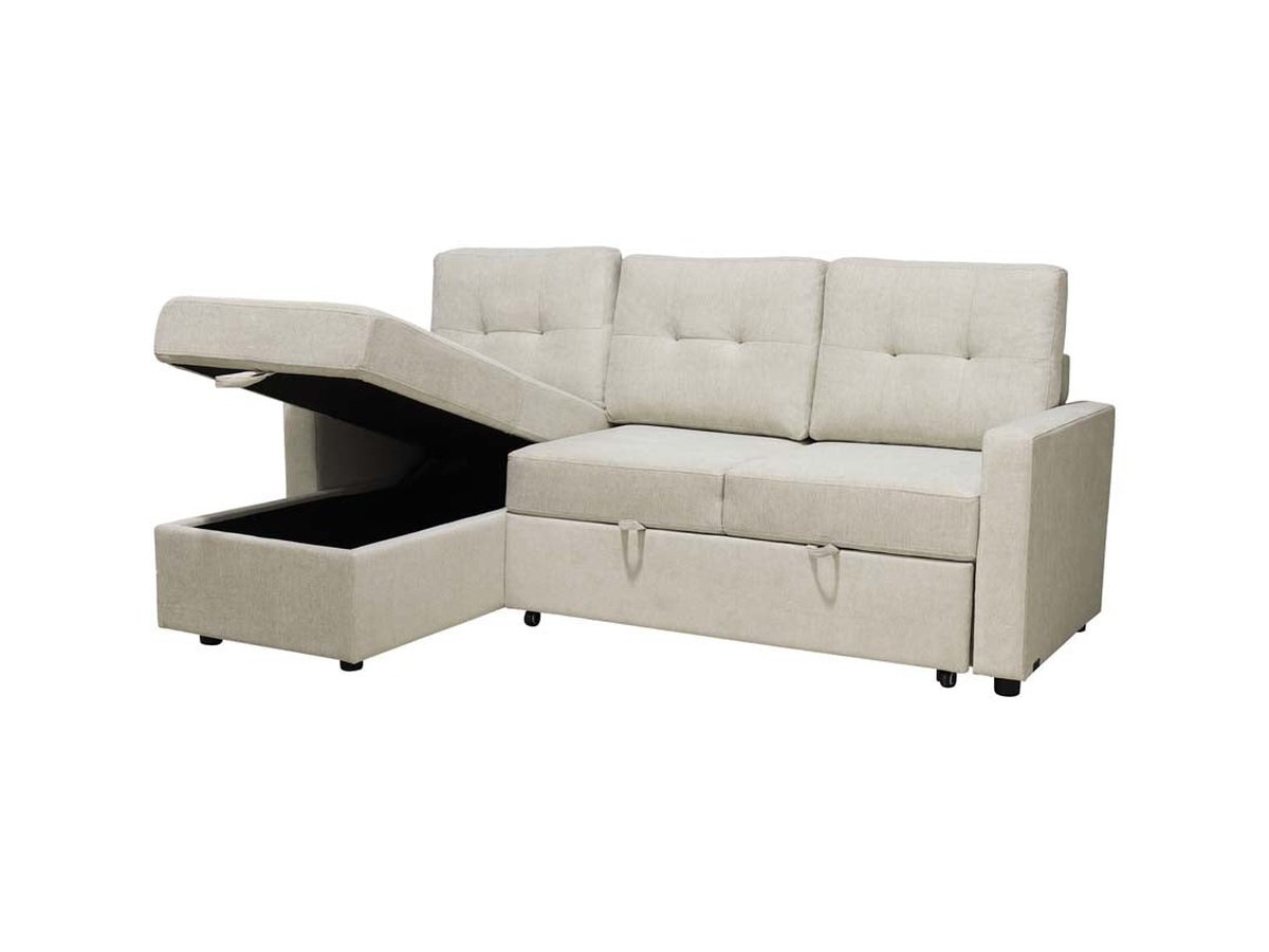 Kylie Storage Sofa Bed Reversible Sectional - Cream
