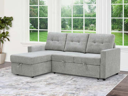 Kylie Storage Sofa Bed Reversible Sectional - Light Gray