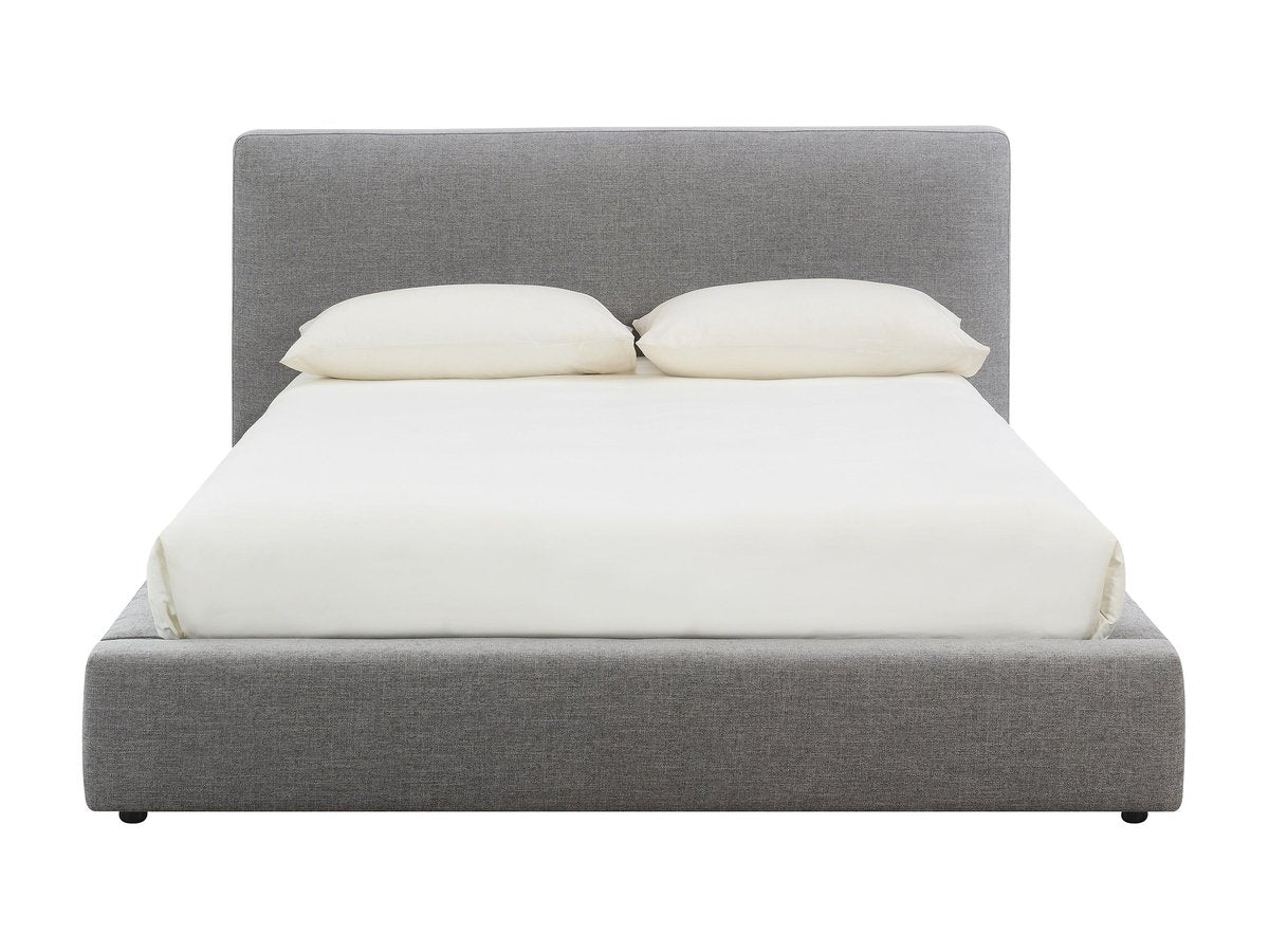Luxe Upholstered Bed - Gray - Queen