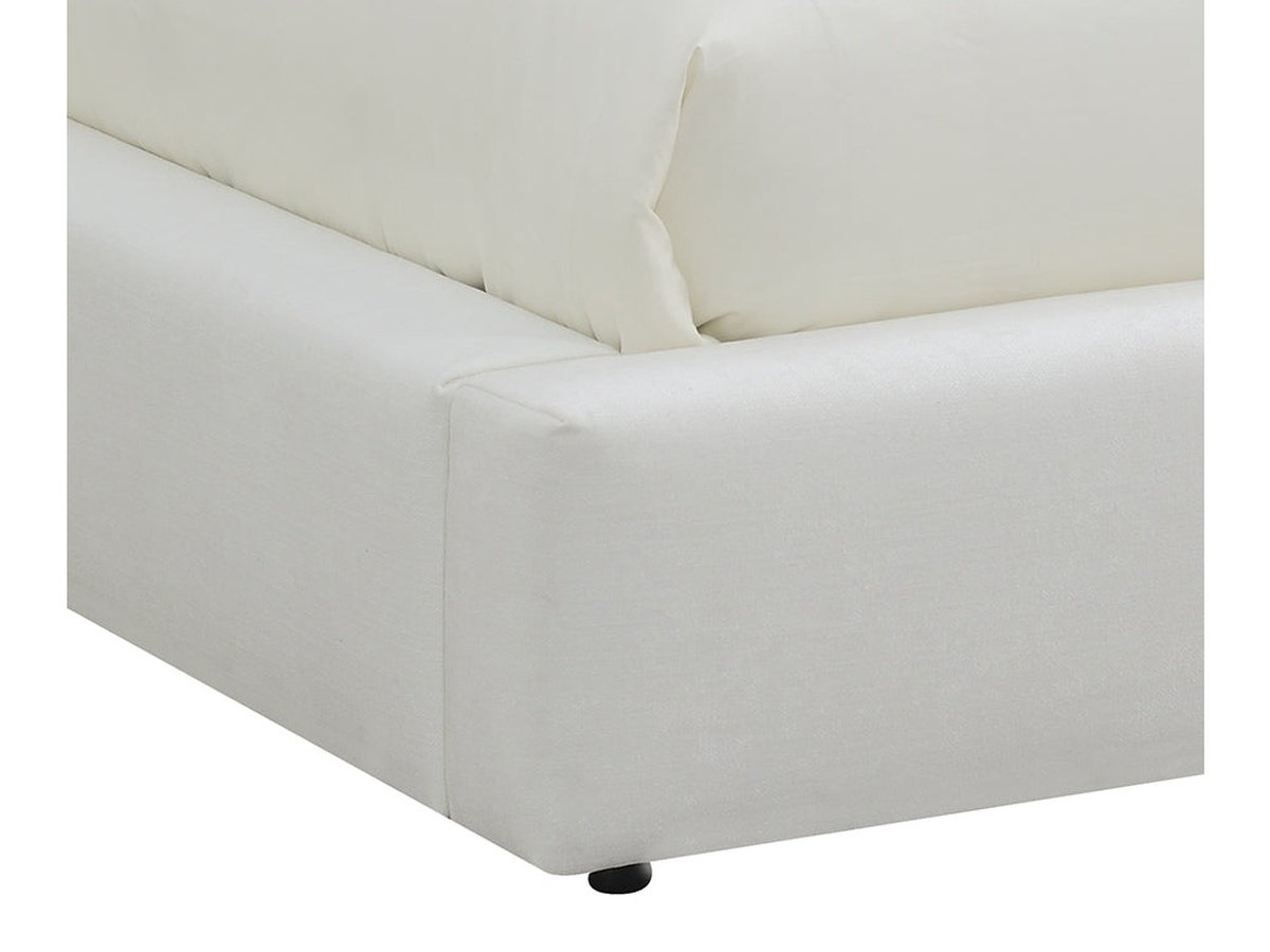 Luxe Upholstered Bed - White - Queen