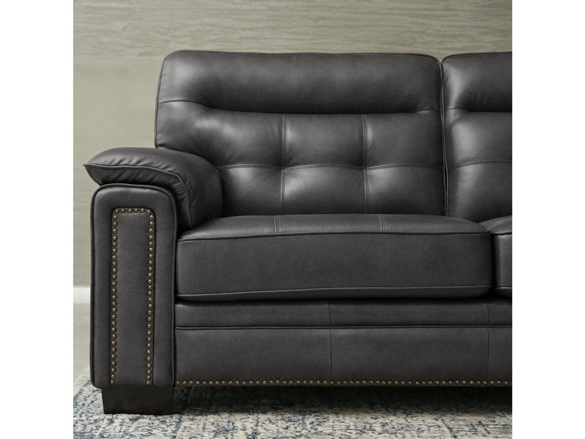 Harrison Leather Chair, Grey Default Title