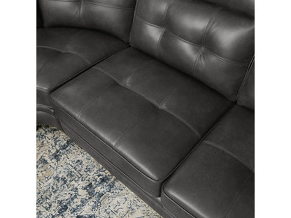 Harrison Leather Sofa, Grey Default Title