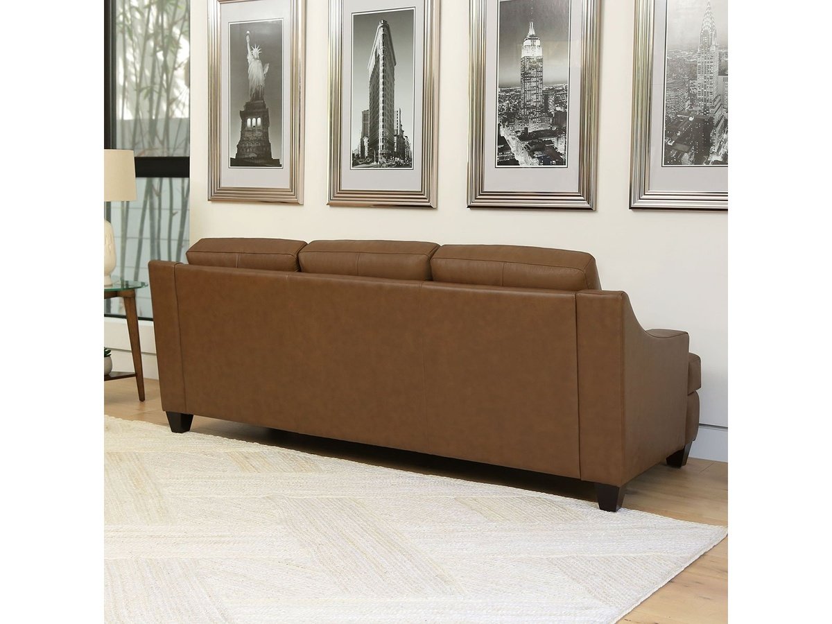 Merona Leather Sofa, Camel Default Title