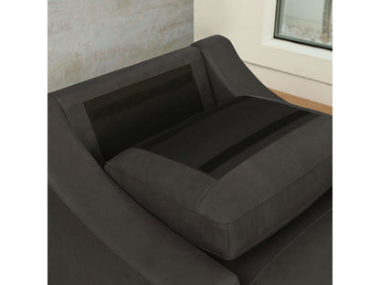 Merona Leather Sofa, Grey Default Title