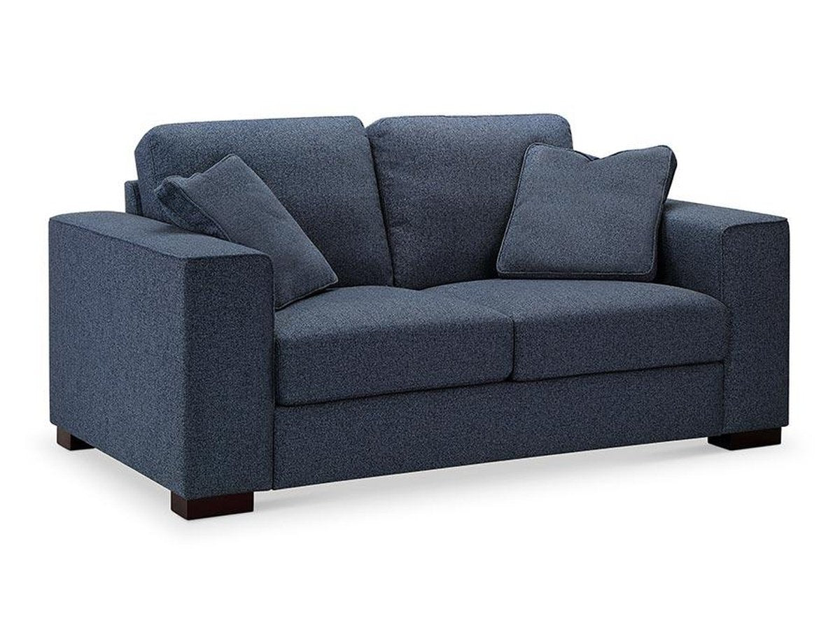 Tamora Fabric Loveseat, Blue Default Title