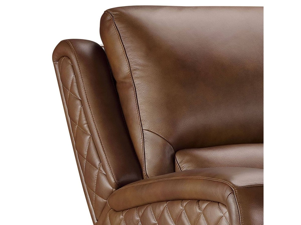 Raymond Leather Power Reclining Loveseat, Brown Default Title