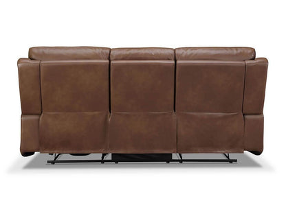 Raymond Leather Power Reclining Sofa, Brown Default Title