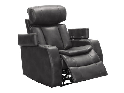 Zayne Power Reclining Leather Chair, Grey Default Title
