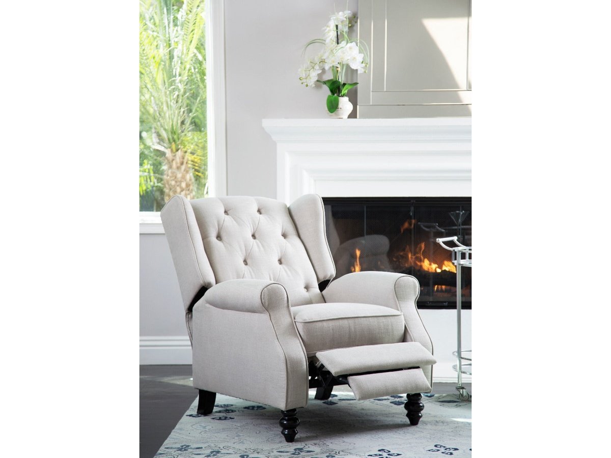 Sydney Fabric Pushback Recliner Default Title