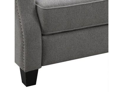 Calvin Fabric Push-Back Recliner, Grey Default Title