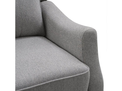 Calvin Fabric Push-Back Recliner, Grey Default Title
