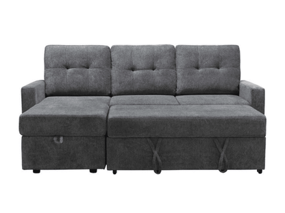 Kylie Storage Sofa Bed Reversible Sectional - Dark Gray