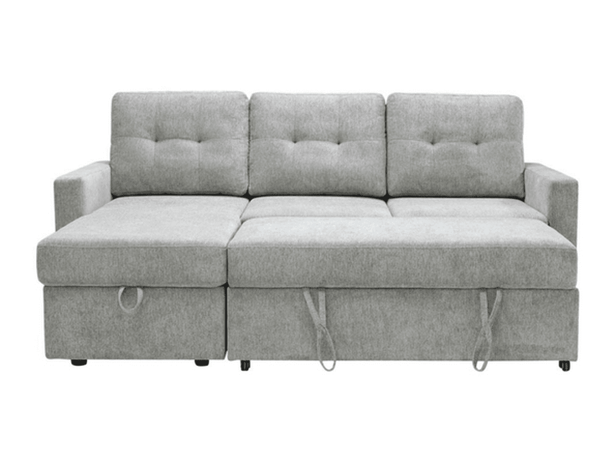 Kylie Storage Sofa Bed Reversible Sectional - Light Gray