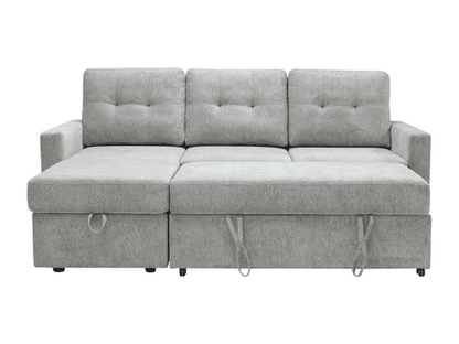 Kylie Storage Sofa Bed Reversible Sectional - Light Gray