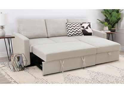 Newton Reversible Storage Sofa Bed Sectional - Beige