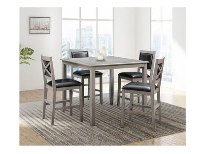 Walker Wood Counter Height Stool (Set of 4), Light Grey Default Title