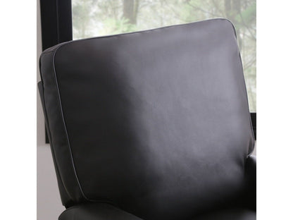 Carla Leather Pushback Recliner, Black Default Title