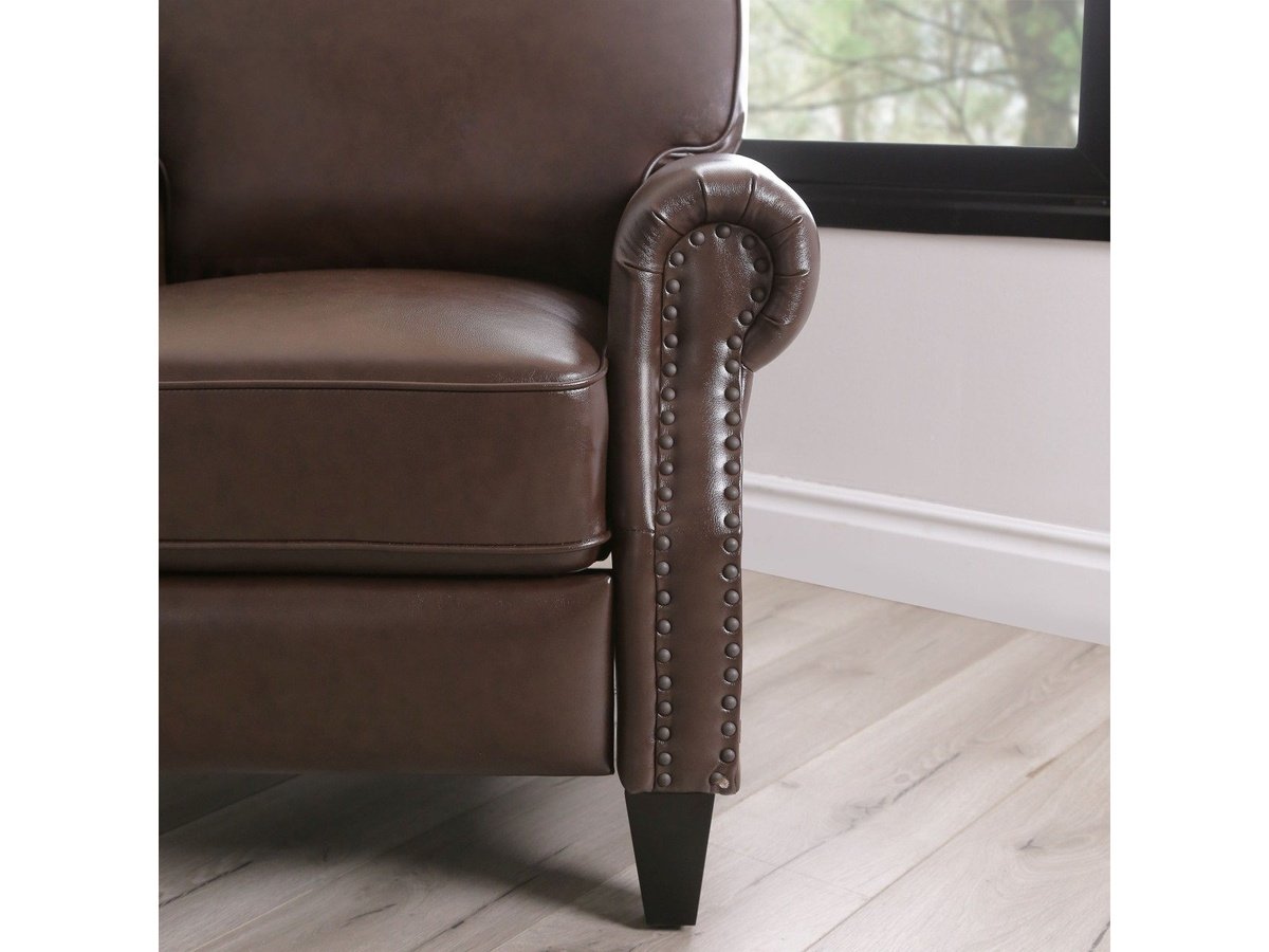 Carla Leather Pushback Recliner Default Title