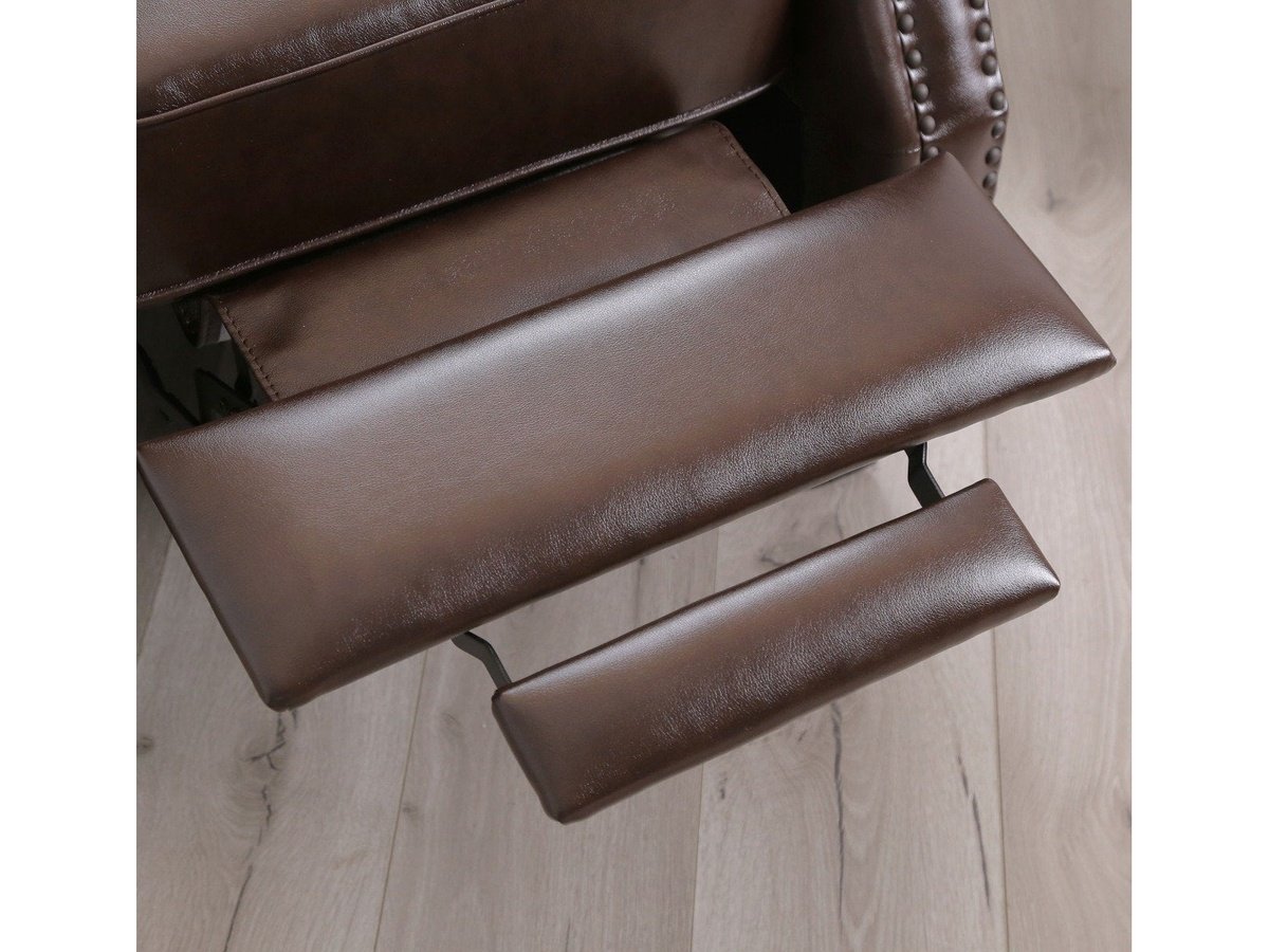 Carla Leather Pushback Recliner Default Title