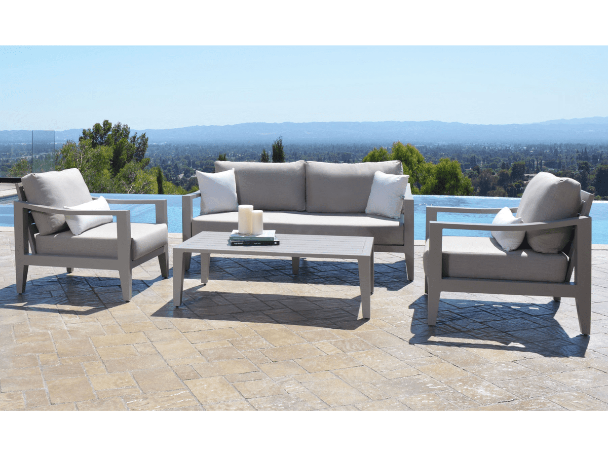 Hyland Hills 4-pc Outdoor Seating Set - Gray Aluminum