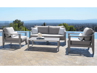 Hyland Hills 4-pc Outdoor Seating Set - Gray Aluminum