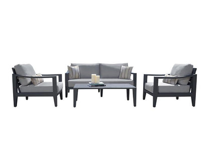 Hyland Hills 4-pc Outdoor Seating Set - Gray Aluminum