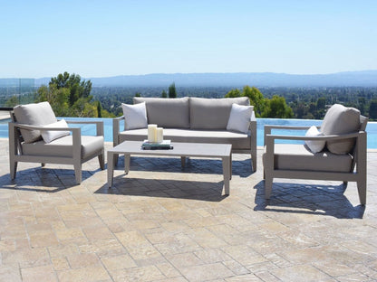 Hyland Hills 4-pc Outdoor Seating Set - Gray Aluminum