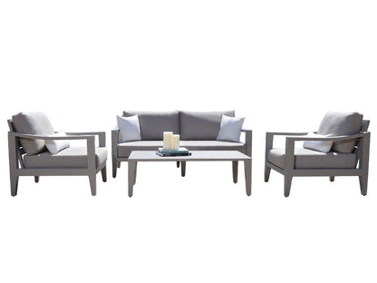 Hyland Hills 4-pc Outdoor Seating Set - Gray Aluminum