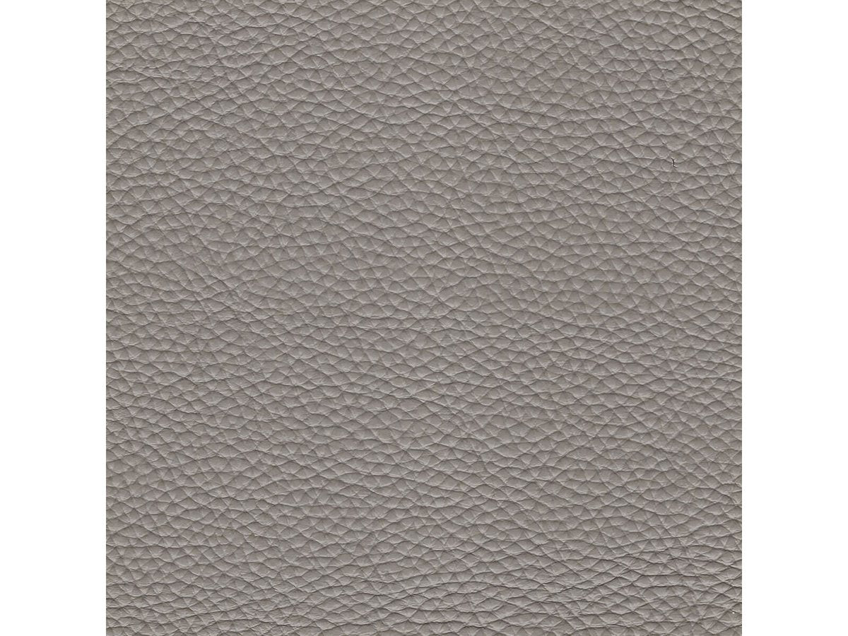 Teagan Leather Ottoman - Gray
